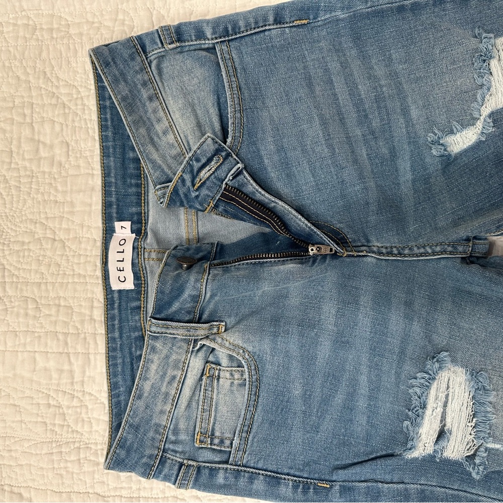 Cello Light Blue Distressed Jeans